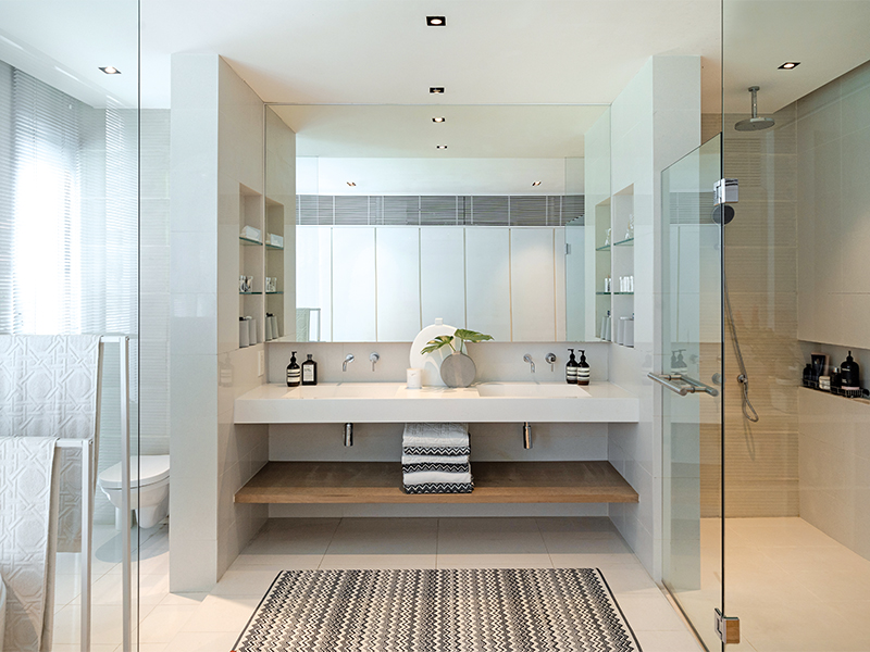 Master bathroom shophouse in Singapore 