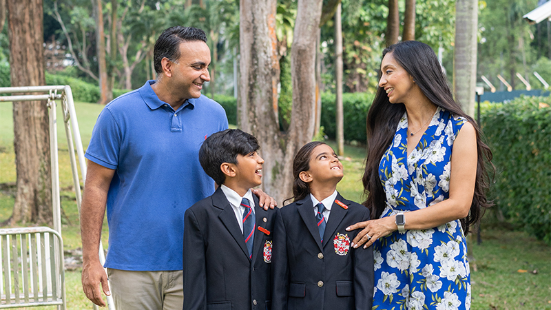 image of family from Dulwich College british school in Singapore