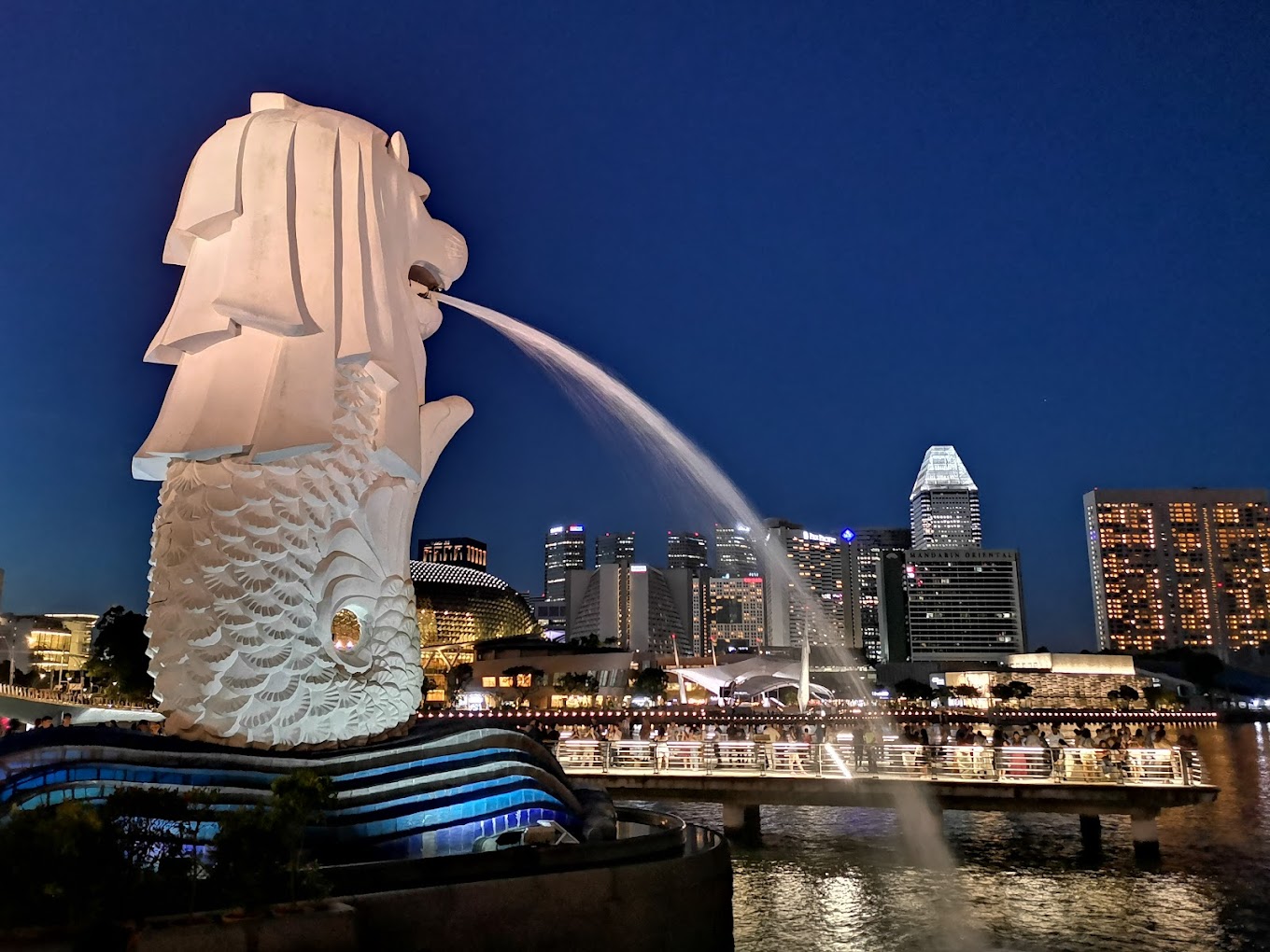 fireworks at Merlion Park