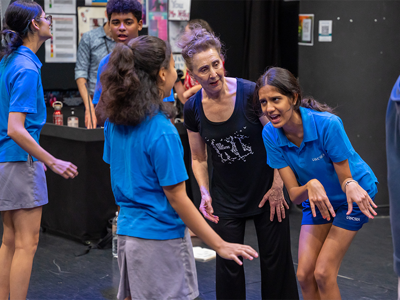 telling original stories performing arts workshop at UWCSEA with artist in residence