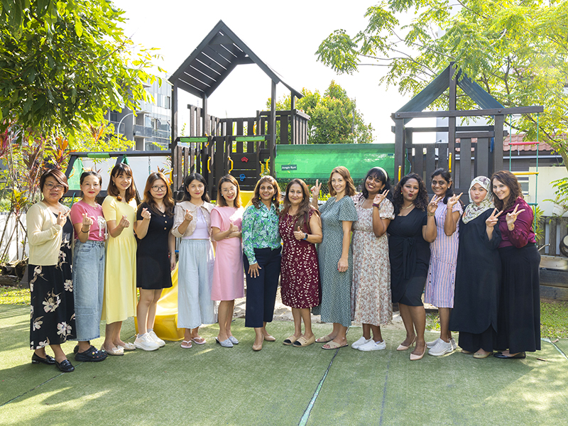 multi national staff of childcare centre Pariposa Preschool in Bukit Timah