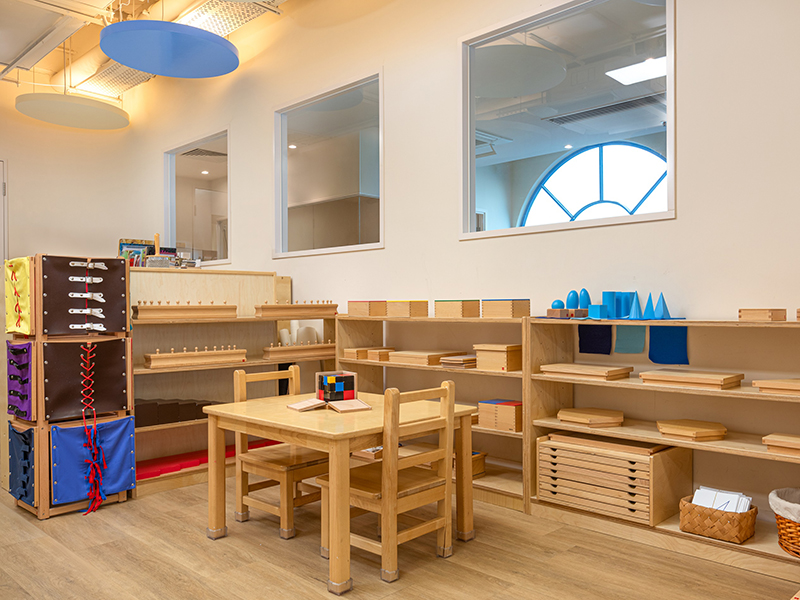 learning environment for child led Montessori approach at Cosmic Education Group preschool