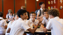 Dulwich College Singapore international students at lunch