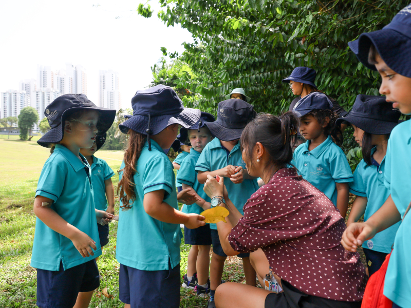 nature walk for early childhood students with Early Childhood Foundation Years teacher