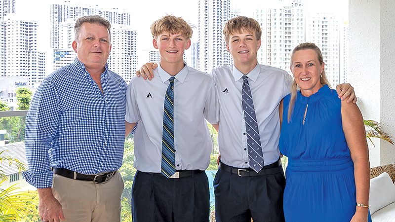 image of family with two sons in AIS - list of international schools in Singapore