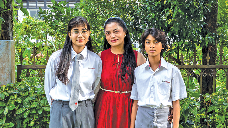 image of a happy mum with her two children studying in top international school in Singapore, EtonHouse
