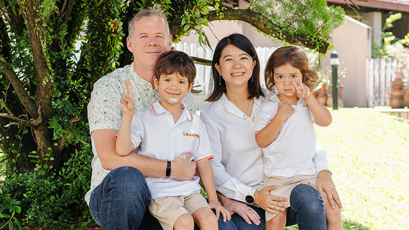 image of Owens family from The Grange Institution Singapore international school