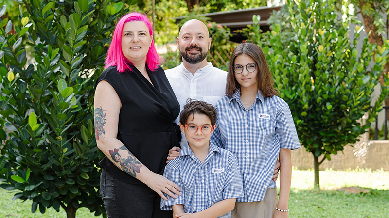 image of couple with children in Singapore international school, Middleton