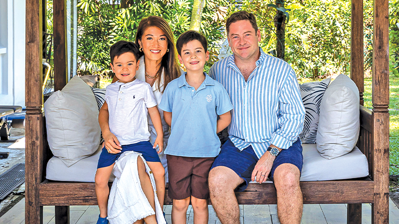 image of family with sons attending NLCS Singapore international schools