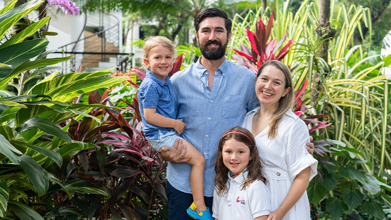 image of happy family with kids in SAS