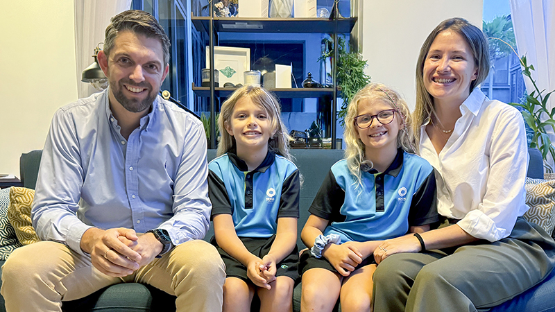 image of British family with kids in Nexus best international schools in Singapore