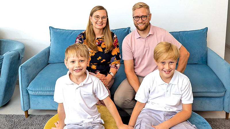 image of Finnish family with sons in OFS