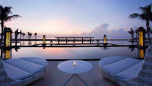dusk beach view from nusa dua resort