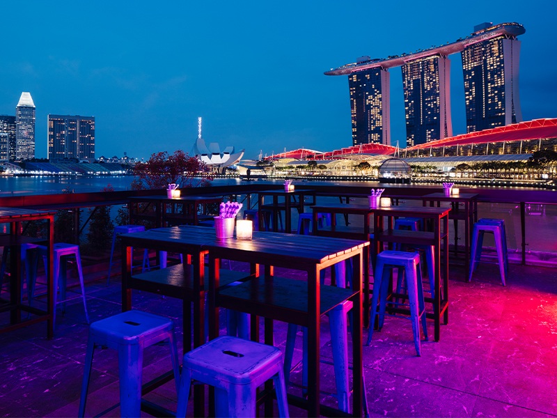 Kinki Restaurant & Bar rooftop bar in Singapore