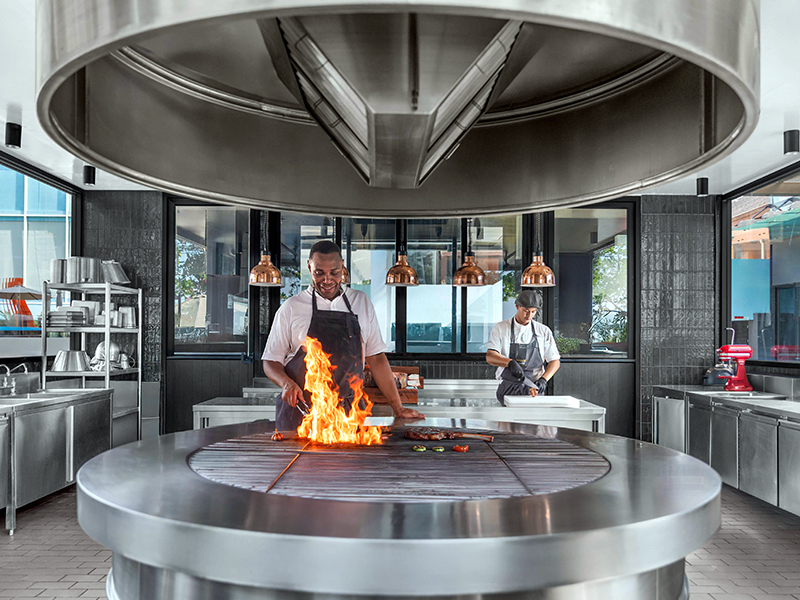 chef at work in Smokestack smokehouse - Phuket Patong