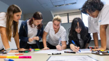 IB students during Leadership for Change discussions - UWCSEA IB systems transformation