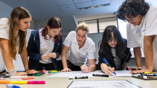 IB students during Leadership for Change discussions - UWCSEA IB systems transformation