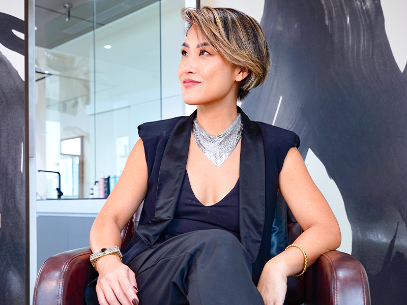 Best salon for hair colour in Singapore - expert hair colourist CK KARKHANIS and founder of Bedford & Grove Salon