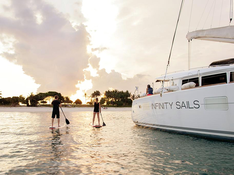 standup paddle board near Argon Singapore yacht charter - Sing Yachts