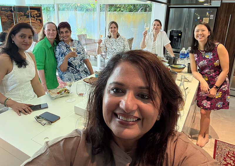 fun gathering of female artists in Singapore - Canvas Connections art collective 