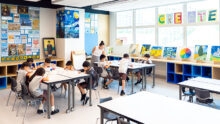 spacious art room for Primary programme - XCL World Academy