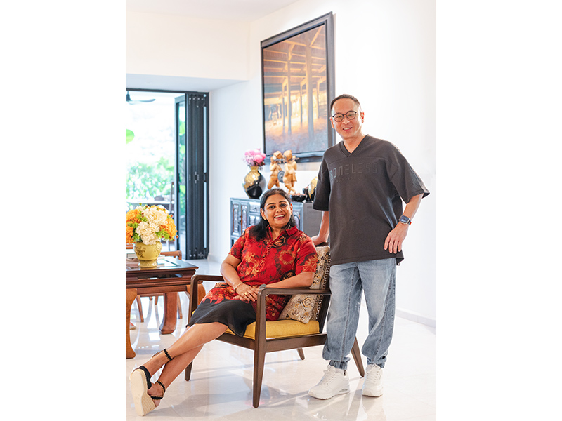 Chandra worked with John Low's design and renovation company in Singapore Liya Interior Design Pte Ltd.