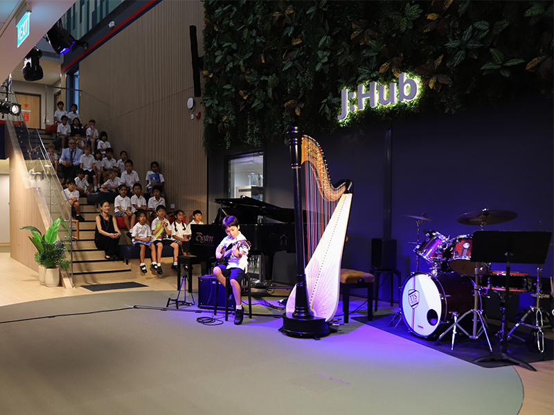 space for performance at J:Hub - Tanglin Trust primary school 