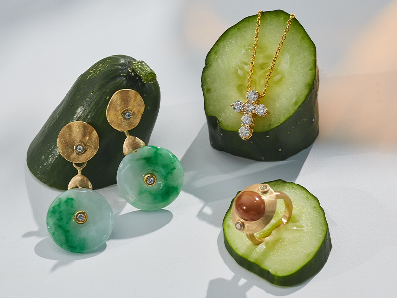 Gemstone jewellery, gold jewellery in Singapore to raise your vibration and aura - high vibrational jewellery - Ophelia Luhur, founder of Arcaza Riezelina