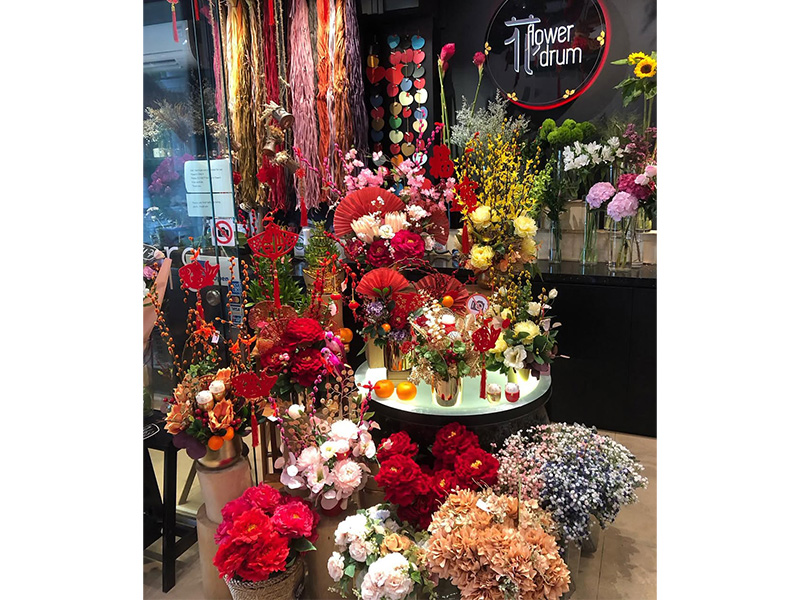 Chinese New Year decor, flowers and clothes - shopping at Cluny Court for The Year of the Horse