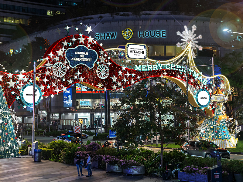 Christmas light up on Orchard Road - long weekend in Singapore
