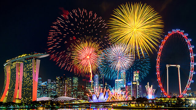 NDP public holiday in Singapore - fireworks