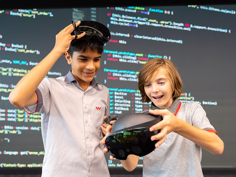 IB PYP students at XWA learn gaming with virtual goggles future skills