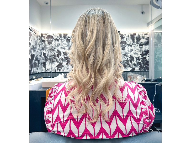 Chez Vous Blonde highlights in Singapore - balayage, lowlights, hair colour by hairdressers in singapore