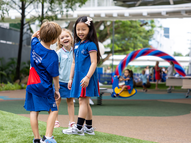 IFS international kindergarten students outdoor play