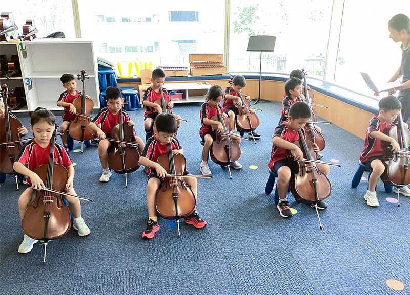 music lessons at the Early Learning Village of Stamford American International School 