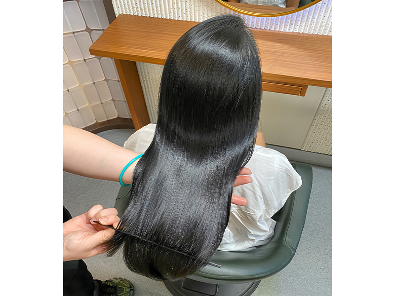Hair straightening treatments, keratin treatments and anti frizz treatments for frizzy hair - Chez Vous Hair Salon nanoplasty