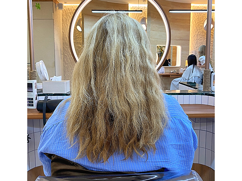 Hair straightening treatments, keratin treatments and anti frizz treatments for frizzy hair - Chez Vous Hair Salon
