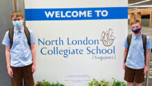 image of North London banner and students at SSCEC