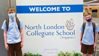image of North London banner and students at SSCEC