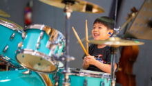 drum lessons in Singapore at Aureus music school