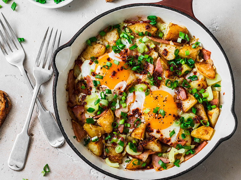 High Protein Meal: One Pan Turkey Hash Stir-Fry Recipe - turkey recipes - what to do with leftover turkey